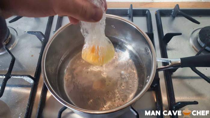 Poached egg cling wrap 5